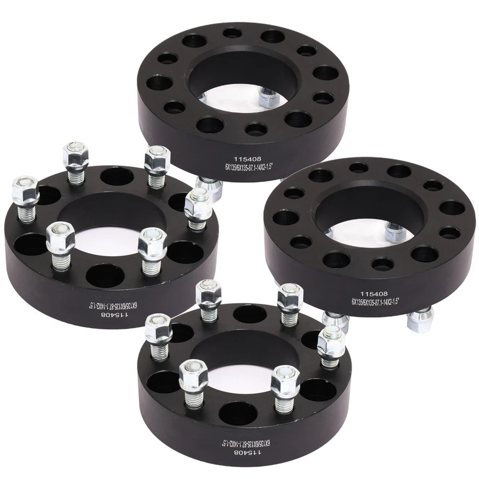 4x 1.5" 6x135 Wheel Spacers 14x2 For 2003-2014 Ford Expedition Lincoln Navigator - Image 4 of 4