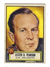 Vintage 1952 Topps Look 'n See #99 Lester B. Pearson U.N. Delegate Card