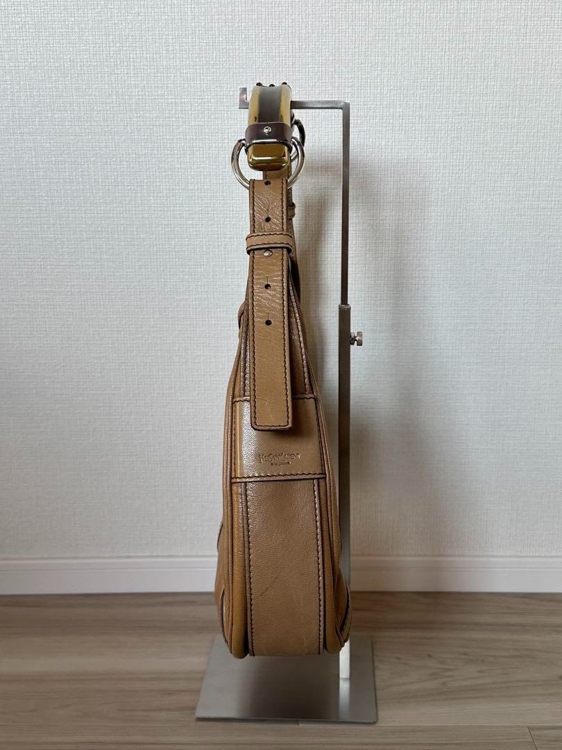 Borsa a tracolla Yves Saint Laurent Rive Gauche MOMBASA manico in metallo rara