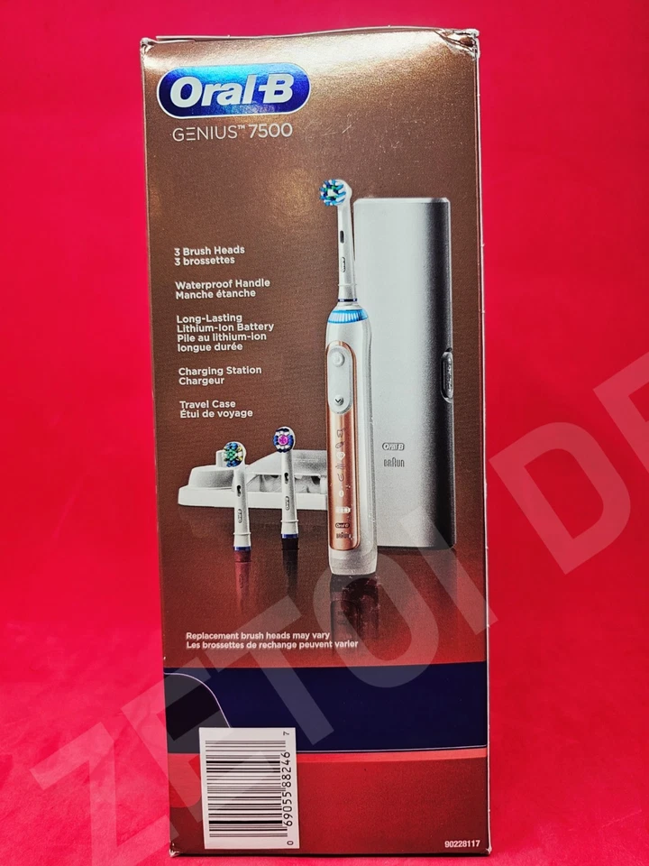 **BRAND NEW** ORAL B Genius 7500 GOLD Rechargeable ELECTRIC TOOTHBRUSH - SEALED - Image 4 of 4