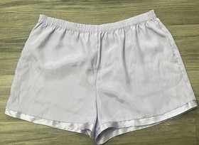Victoria Secret Satin Pajama Set M Lavender Button Top Sleepwear