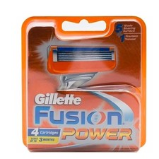 Pack 4 Lame GILLETTE Fusion POWER Recharge Gilette 5 * Nuovo