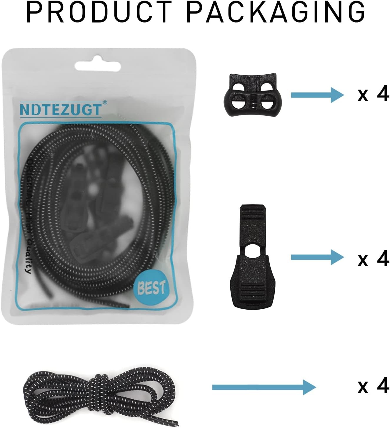 2 paia lacci di ricambio elastici senza lacci per scarpe per sandalo Keen