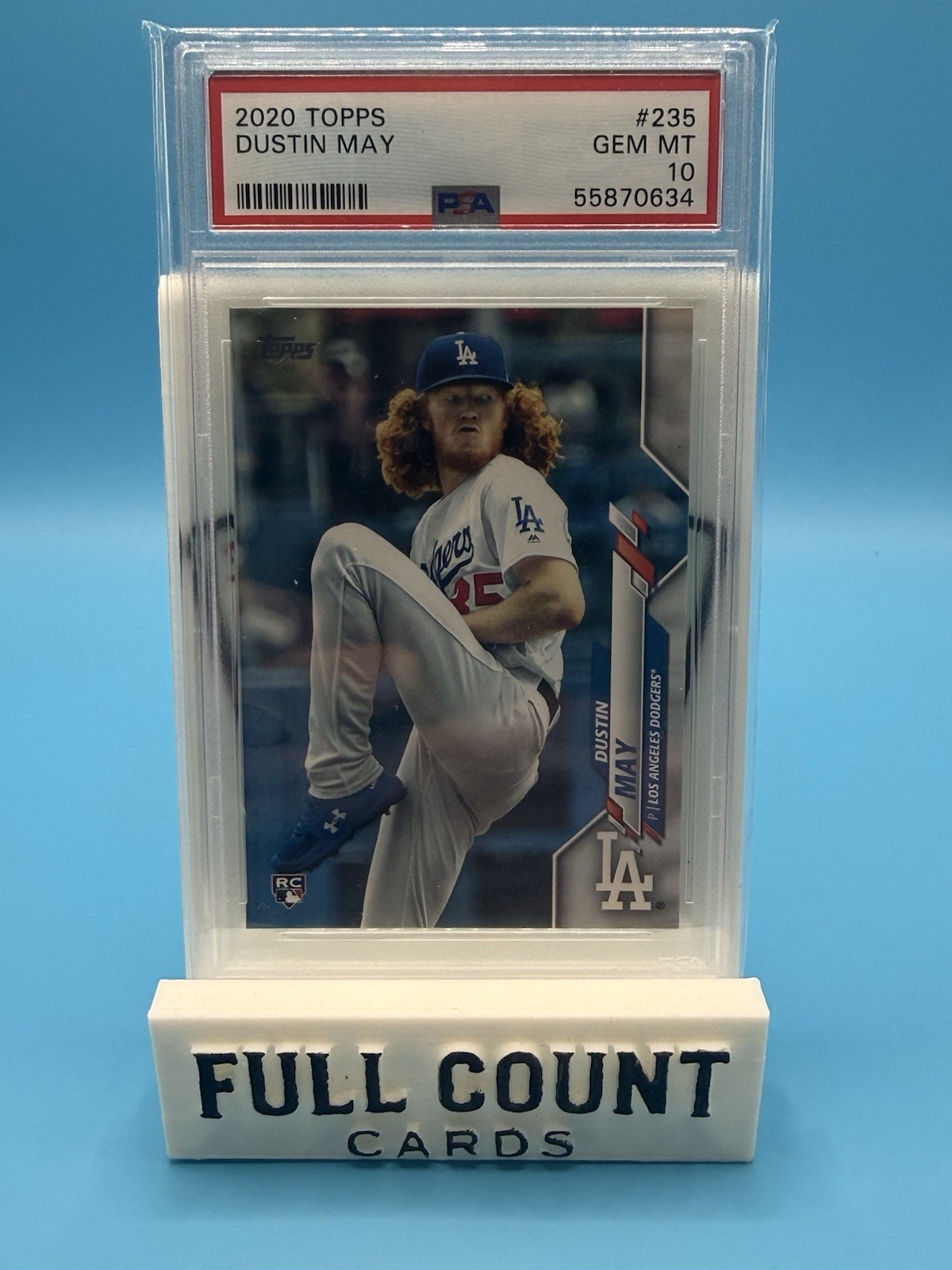 2020 Topps Dustin May RC #235 PSA 10 Gem Mint Los Angeles Dodgers