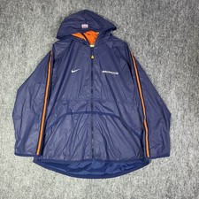 Vintage Denver Broncos Nike Team Pro Line Jacket Men Large Oversized Blue Zip Up