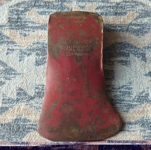 True Temper Kelly Works Flint Edge Red Patina 3 lb 11 Oz. Single Bit Axe Head