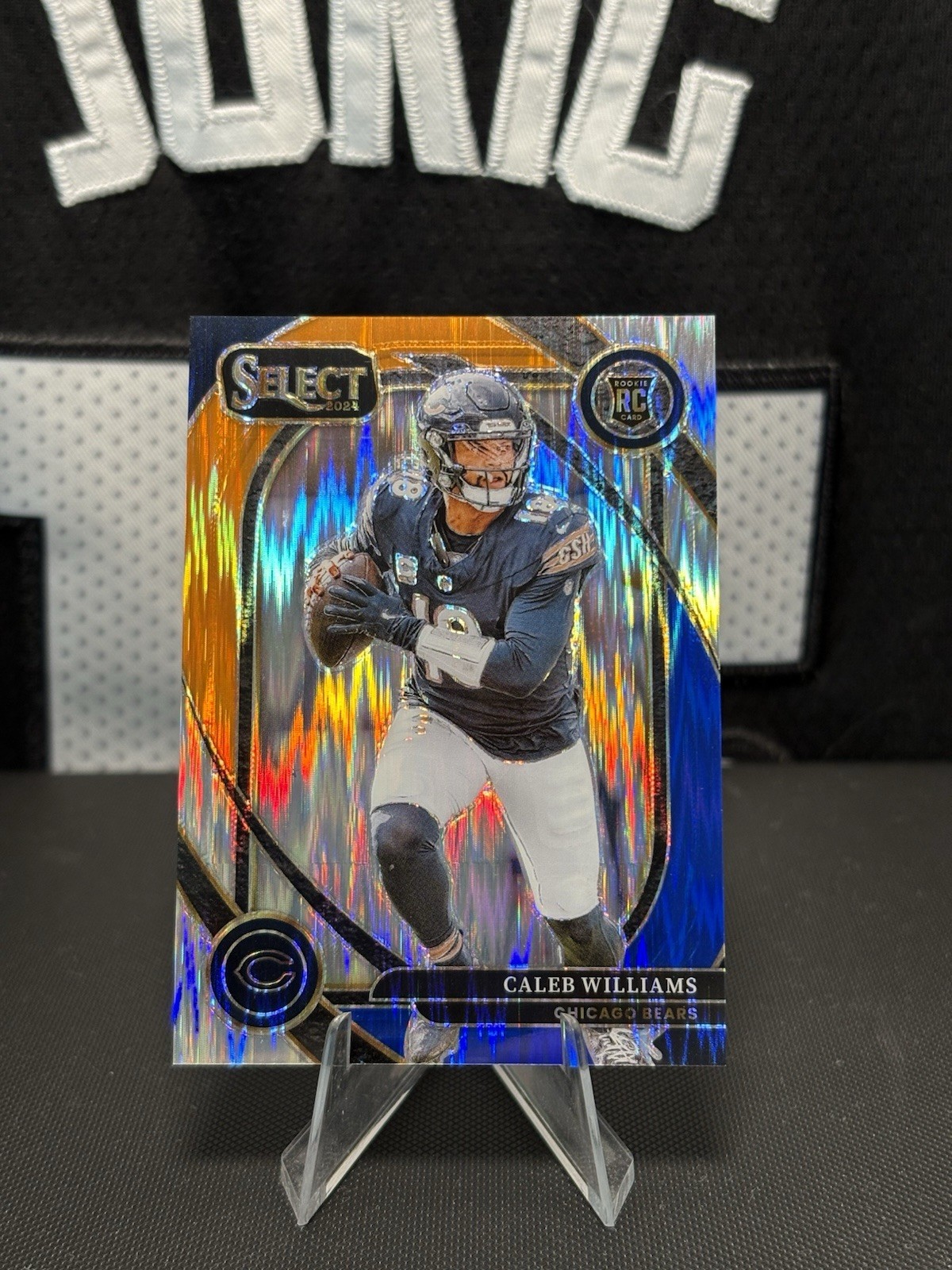 2024 Select Club Level Caleb Williams #216 Orange & Blue Shock Prizm (RC) 07/35