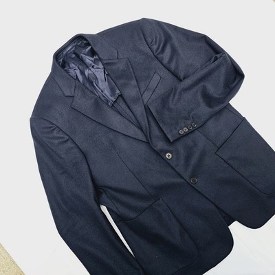 Armani Collezioni Mens 48R Cashmere Wool Blend 2 Button Preppy Academia Classic