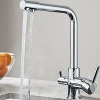 3 Wege KüChenarmatur 360° Wasserhahn Wasserfilter Trinkwasserhahn Mischbatterie