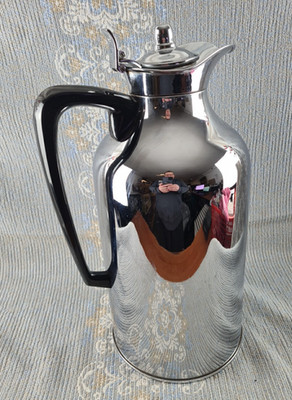 Vintage Große Alfi Isolierkanne Chrom 2 Liter Thermoskanne Western Germany