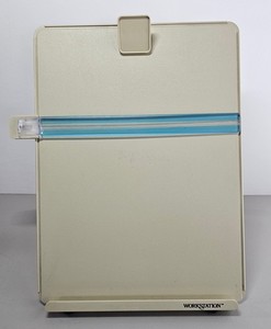 Vintage Office Fellowes Workstation Copyholder 21103 Putty Clip Blue Slider Ipad