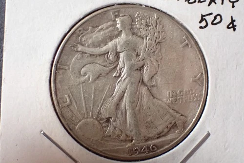 Lot of 1 Walking Liberty Silver Half Dollas 1946 XF Cond WL26 15
