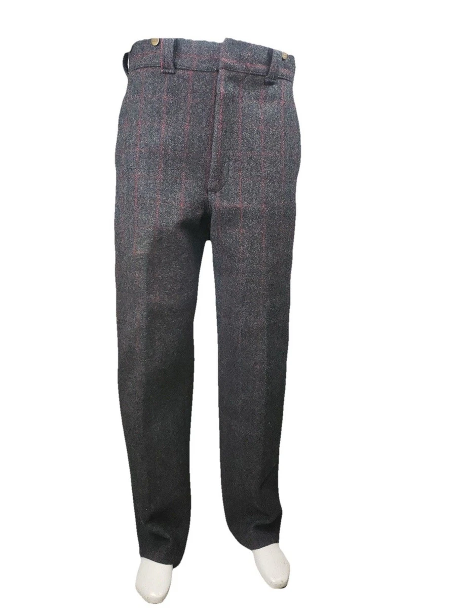Wool Blend Flat Front Vintage Pants for Men for sale | eBay