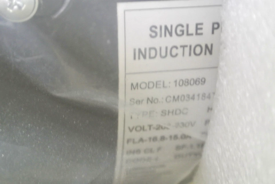 Motor eléctrico compresor de aire 3 HP cuadro 184T 1750 RPM 1 fase 208/230V ODP Foto 3 de 4