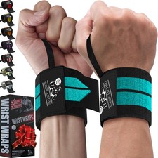 Wrist Wraps with Thumb Loops for CrossFit, Powerlifting, and Weightlifting