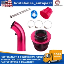 Alloy Car Cold Air Intake Filter Induction Kit Pipe Power Flow Hose System Truck