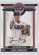 2022 Panini USA Baseball Stars & Stripes Black Ink /125 Louis Rodriguez Auto sc8