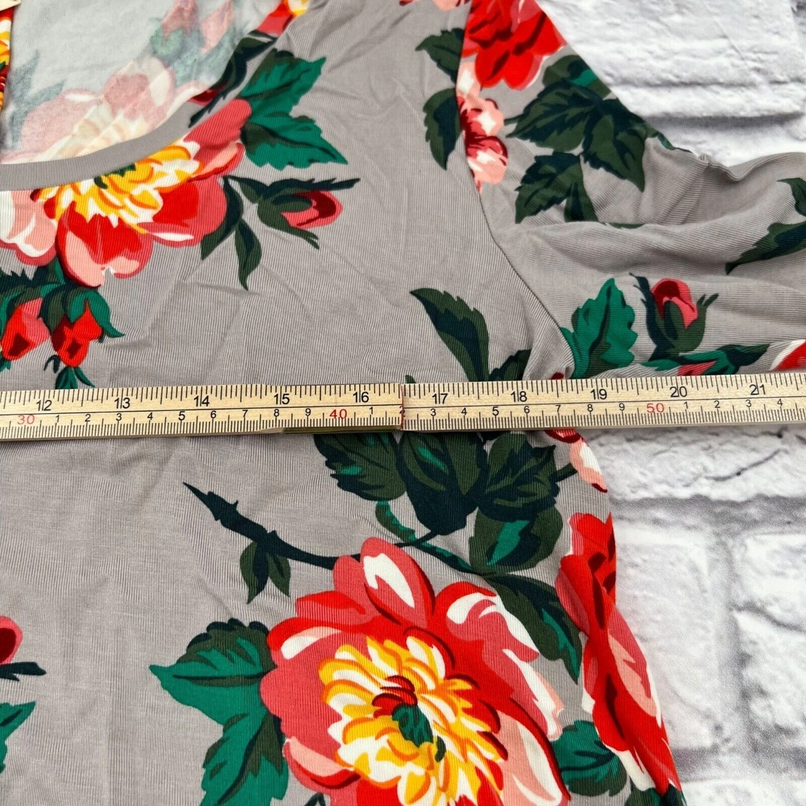 VETEMENTS Abito midi Matilda Jane donna sono un sognatore floreale luminoso manica lunga grigio grande