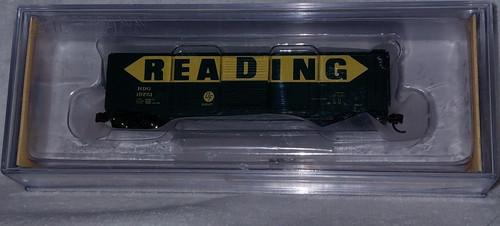Caja puerta corredera Bachmann escala N 50' lectura coche 19461 plástico verde amarillo | Zustand: New