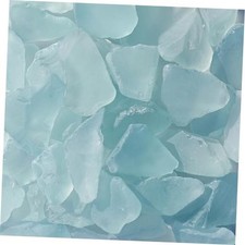 QYGL Sea Glass Block for Craft - 1LB Frosted Sea Glass  Vase Filler Turquoise