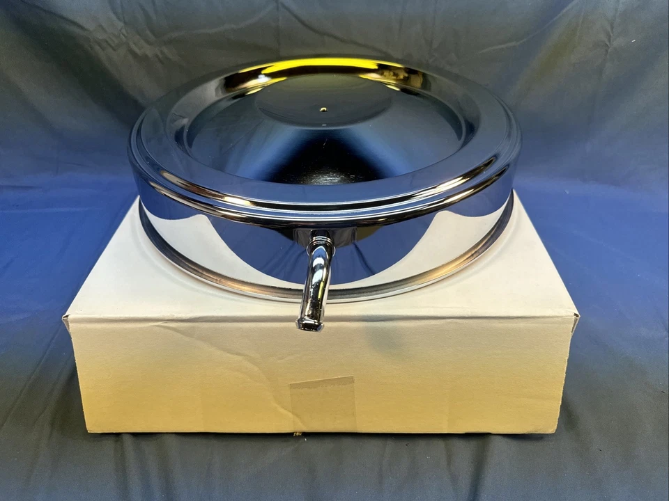 Limpiador de aire cromado Mopar P4529025 340 383 440 Magnum HP Dodge sin silenciar con tubo Foto 3 de 4