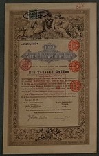 Österreich K+K Schuldverschreibung 07.1868 1000 Gulden deutscher und britische S