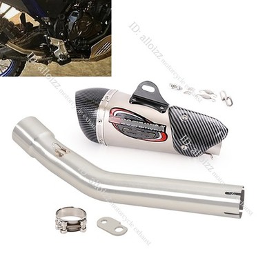 Slip For Yamaha Tenere 700 2019-2025 Exhaust Mid Pipe Tail Muffler Silencer Tips