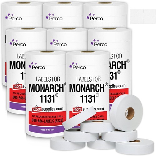 Value Pack of 8 White Pricing Labels for Monarch 1131 – 160,000 Labels Included - Picture 3 of 9
