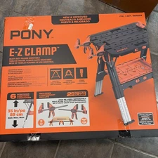 Pony 2-in-1 Portable Work Bench with 4-PC Clamp&2-PC Safety Strap&4-PC Bench Dog