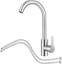 Modern Stainless Steel Kitchen Sink Mixer Tap - 360° Swivel Spout