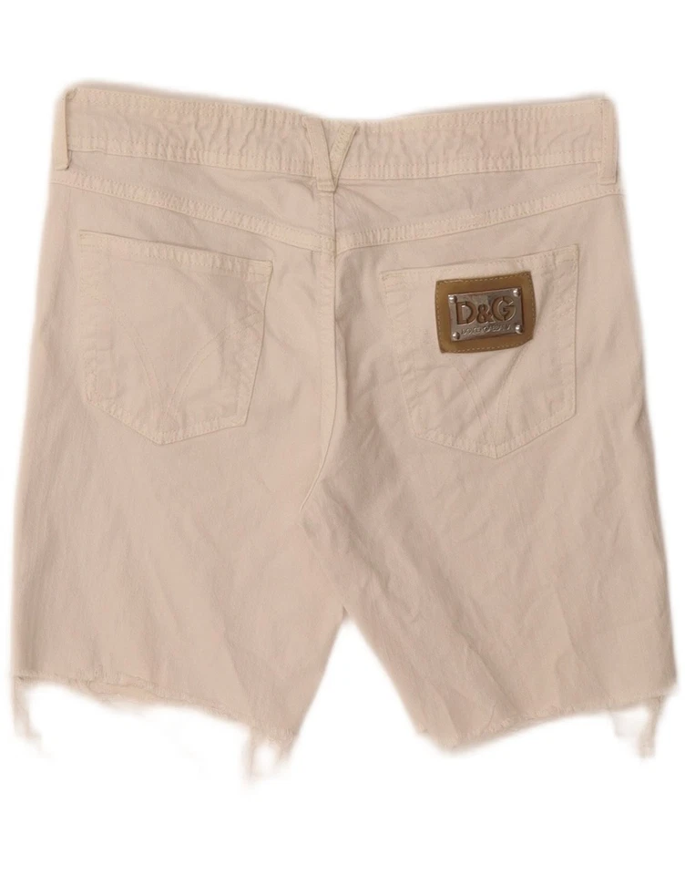 Pantalones cortos de mezclilla para mujer Dolce & Gabbana W28 medianos de algodón blanco roto DW13 Foto 4 de 4