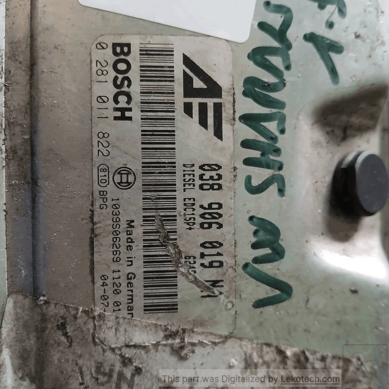 038906019NA Centralina iniezione SEAT ALHAMBRA (7V) 1.9 TDI (96Kw) Mnv - Immagine 2 di 2