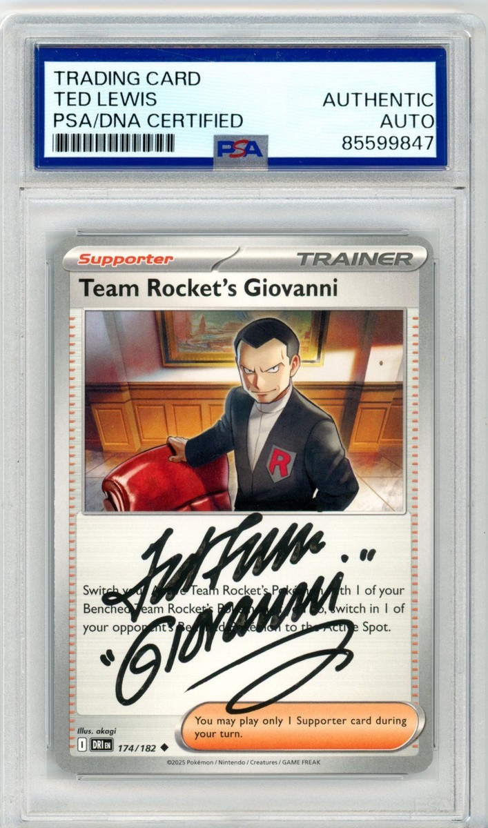 PSA Ted Lewis Team Rocket's Giovanni 174/182 Sv10: Destined Rivals