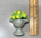 Fisher Price Loving Family Dollhouse Yellow Flowers Gray Planter Potted Plant