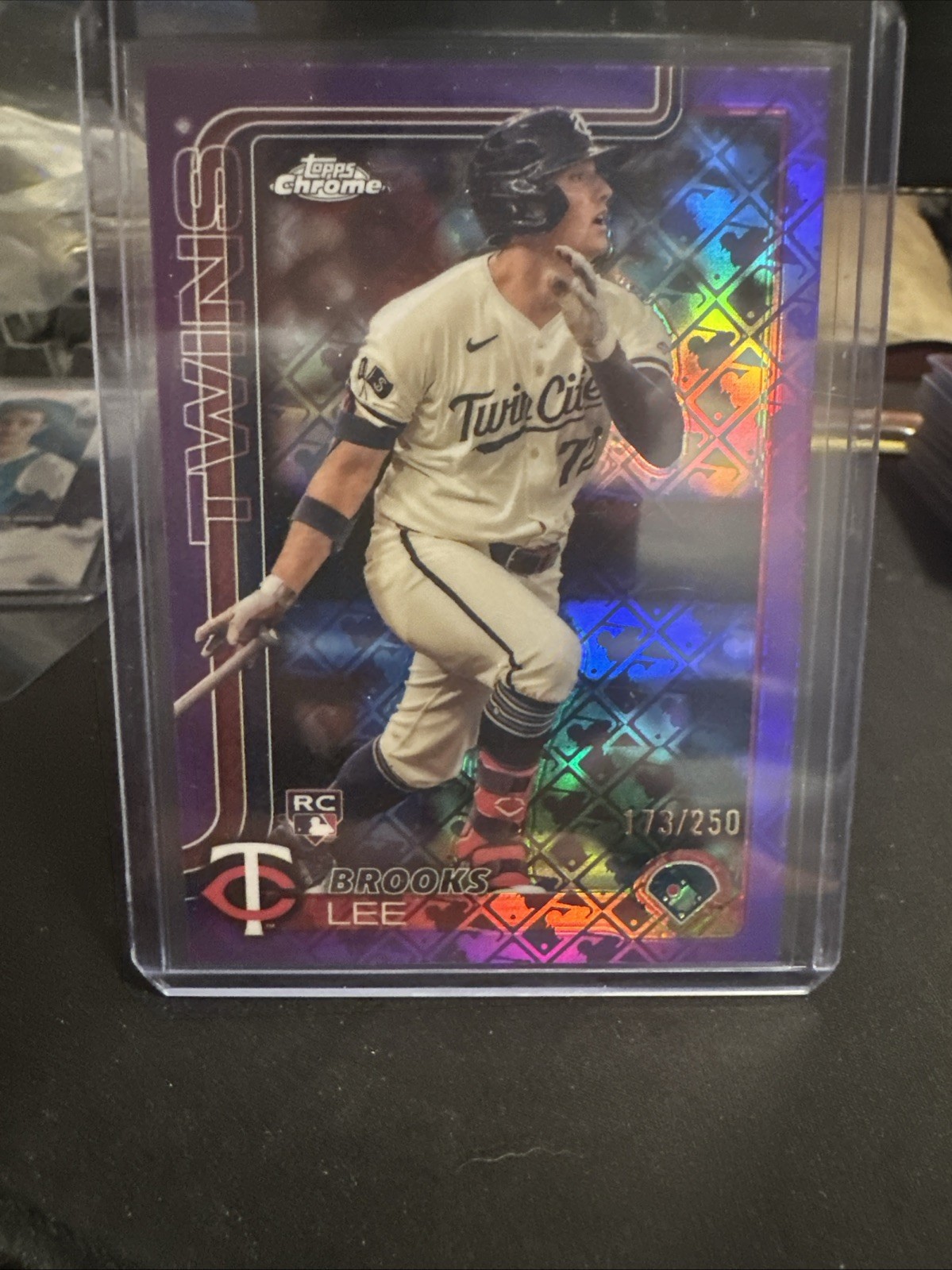 2025 Topps Chrome - Brooks Lee #234 Purple Refractor /250 (RC)