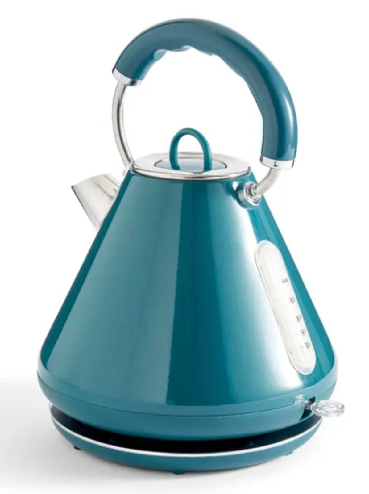 1.7L Gloss Teal Blue Shade Automatic Cordless Electric Pyramid Kettle Stainless
