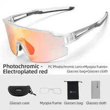 ROCKBROS Sports Sunglasses Half Frame Photochromic/Polarized Cycling Glasses
