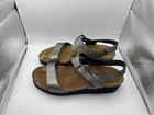 Naot Womens Silver Ankle Strap Sandals Size 8