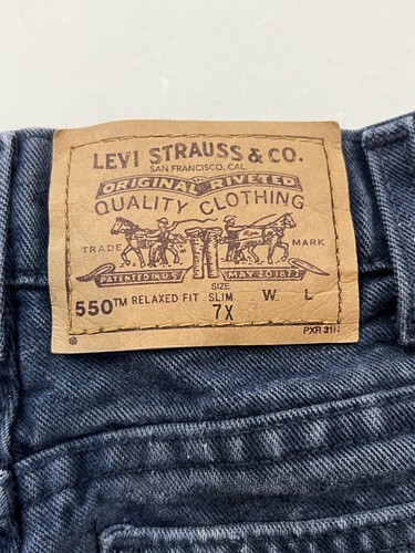 Vintage Little Levi’s 550 Orange Tab Relaxed Fit Jeans 22 x 21 Boy’s Size 7 - Picture 4 of 6