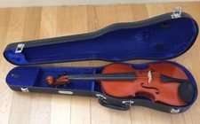 Skylark Brand 4/4 Solid Wood Natural Varnish Violin W/Hard Case