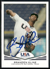 Branden Kline Signed 2011 Topps USA Baseball IP Auto #9