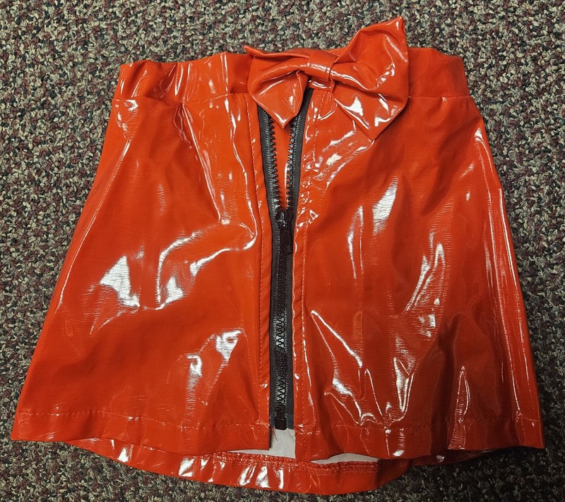 Cute Shiny Red Patent Leather Toddler Skirt Size 2-3