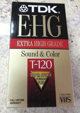 2 NEW SEALED TDK E-HG T-120 SOUND  COLOR VHS BLANKS EXTRA HIGH GRADE