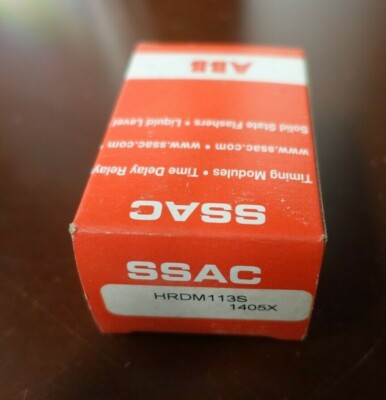 ABB SSAC HRDM113S On Delay Timer, 12VDC, 3 Second Fixed Delay, SPDT 30A Output