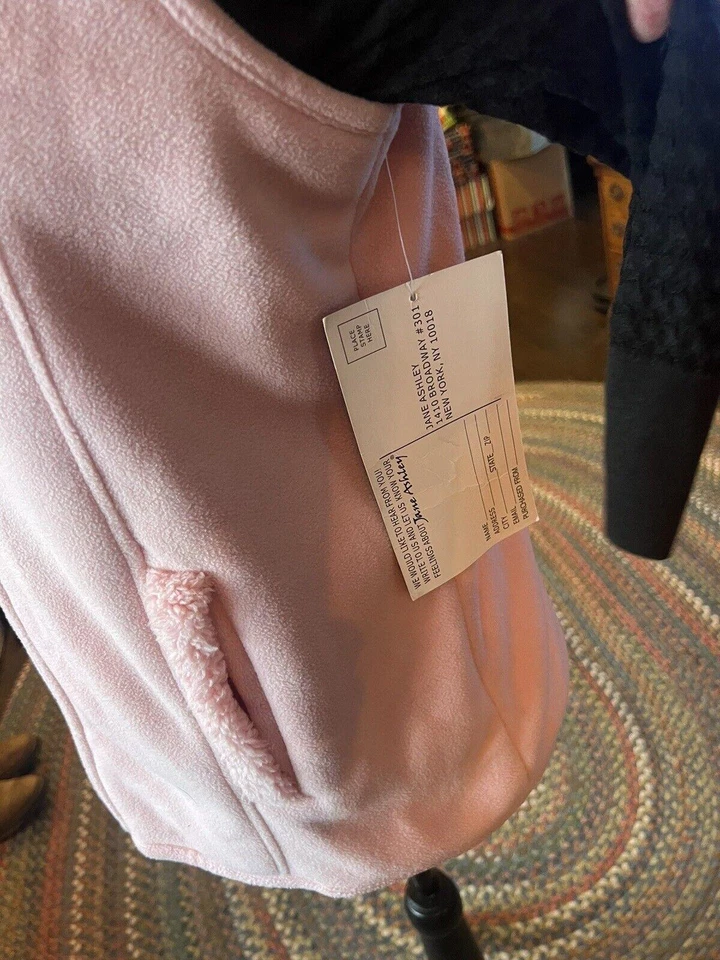 Pink Jane Ashley Medium Super Soft And Warm Fleece Zip Vest - NWT - Image 4 of 4