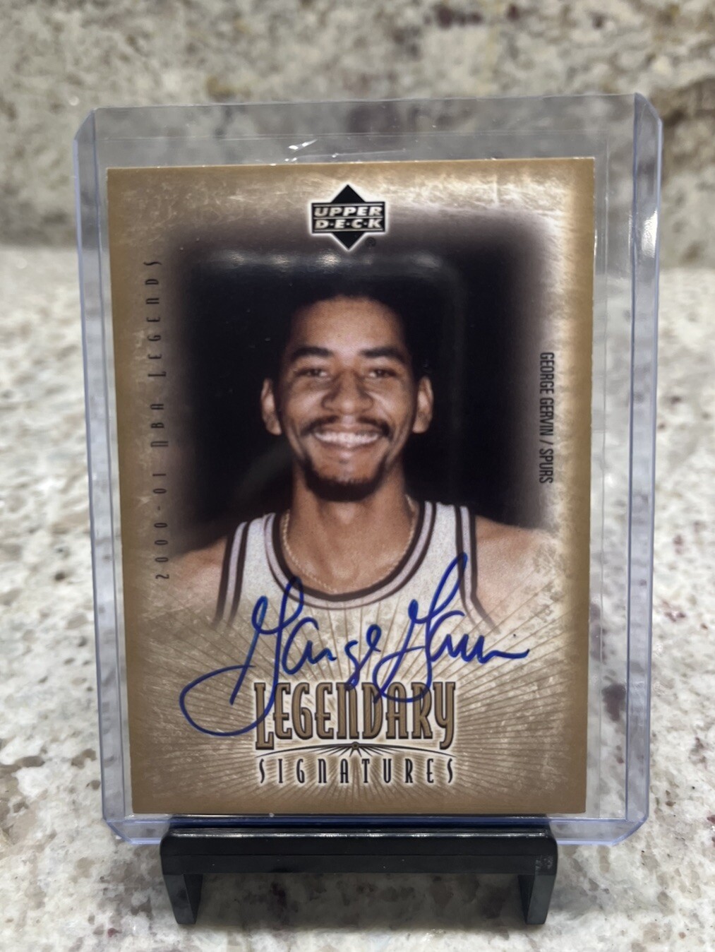 2000-01 UPPER DECK LEGENDARY SIGNATURES GEORGE GERVIN AUTO AUTOGRAPH