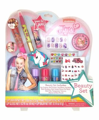 JoJo Siwa Beauty Set: Lip Gloss, Lip Balm, Lip Crayon, Nail Polish, and More!