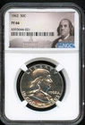 NGC - Franklin Half Dollar - 50c - 1962 - PF-66