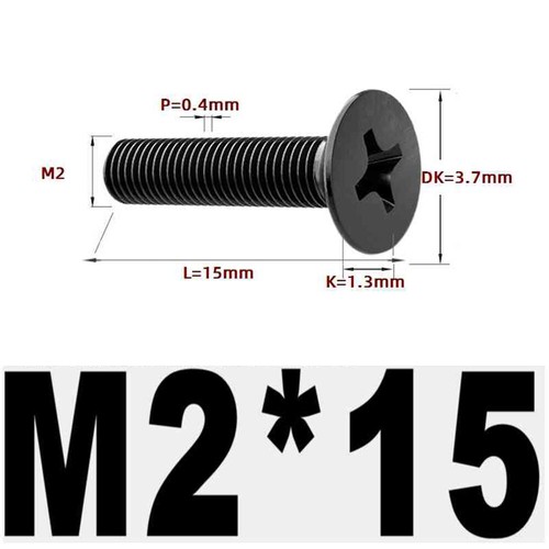 Black 304 Stainless Steel Cross Countersunk Head Screws Flat Head Long Screws - Picture 30 of 202