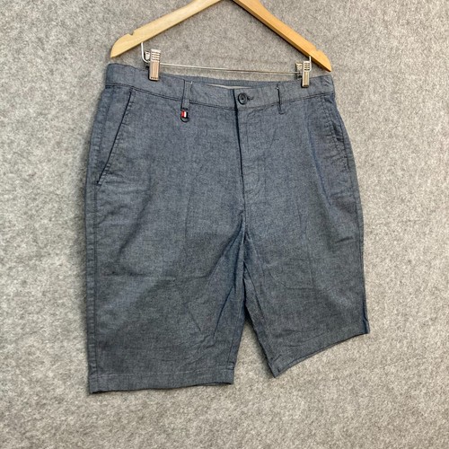 Giordano Shorts Mens 36 Slim Blue Bermuda Pockets Mid Rise Cotton 46625 - Picture 2 of 9
